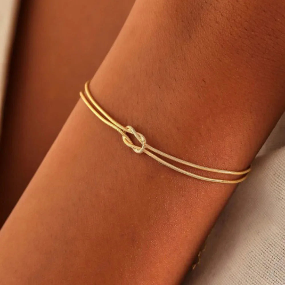 Collier Chaîne Nouée Serpent — Acier 316L