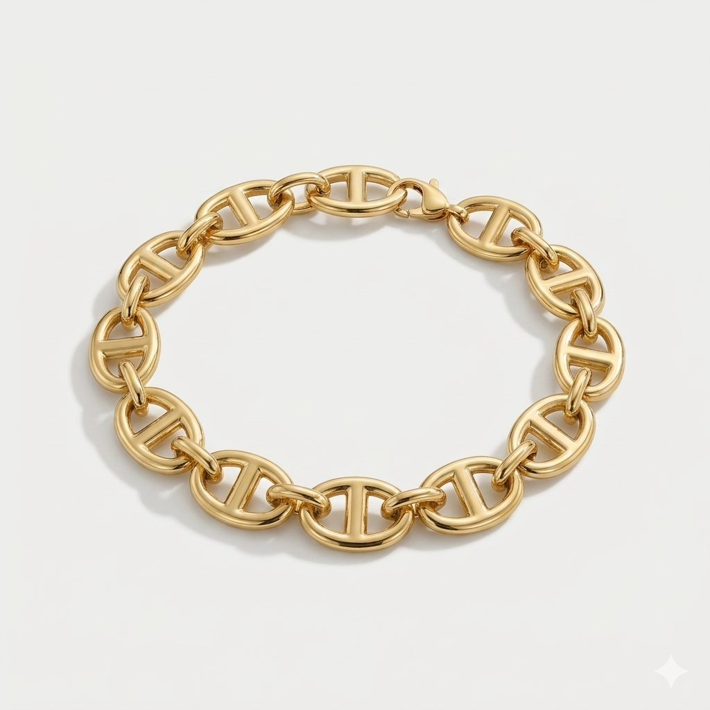 Bracelet Chaîne Dorée — Acier 316L