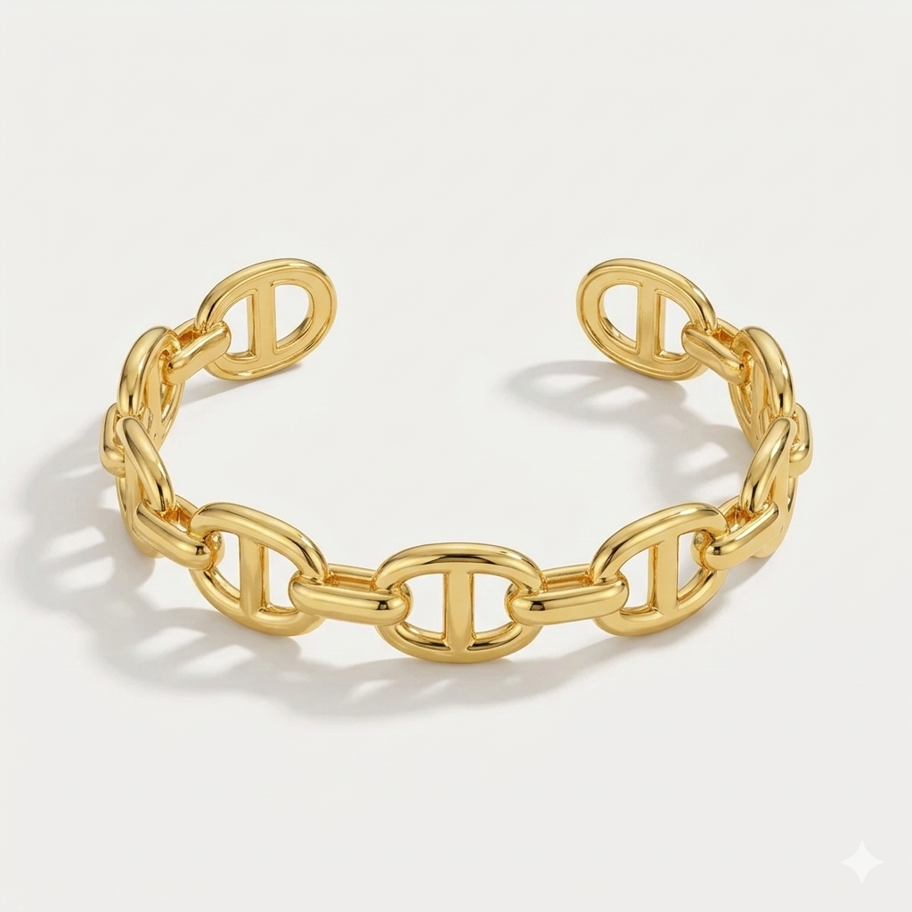 Bracelet Chaîne Dorée — Acier 316L