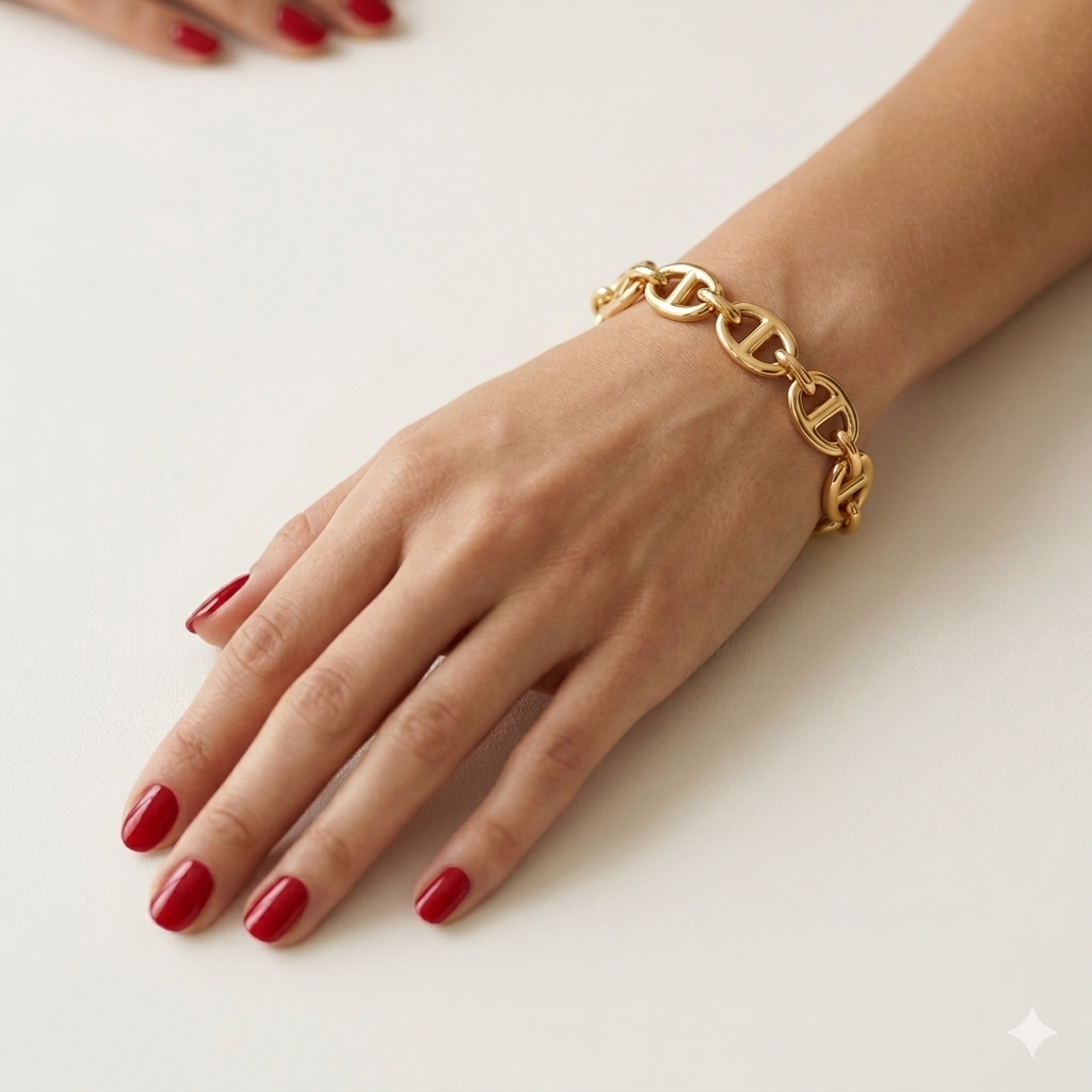Bracelet Chaîne Dorée — Acier 316L
