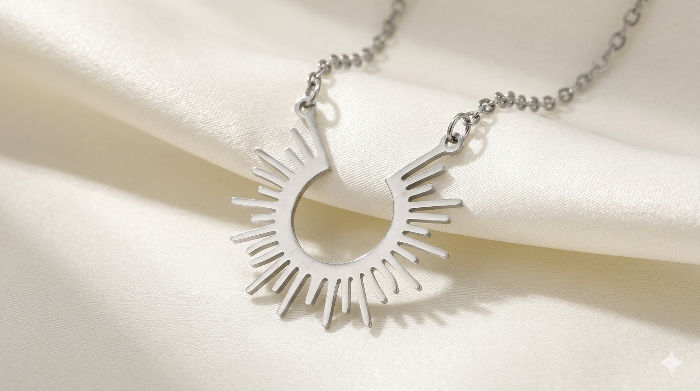 Collier Pendentif Géométrique Doré