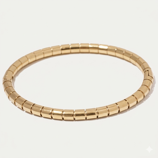 Jonc Minimaliste — Acier Inoxydable 316L Or & Argent