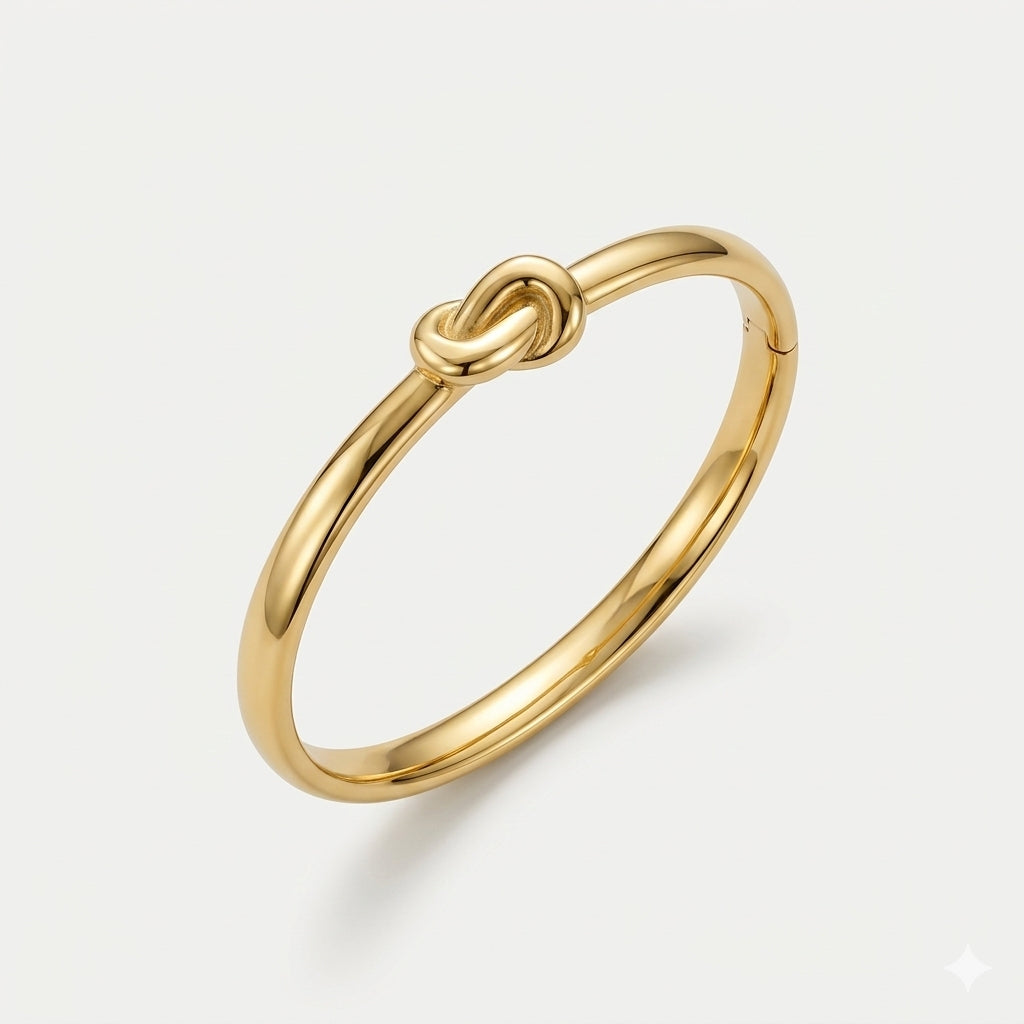 Bracelet Nœud Éternel — Acier Inoxydable Doré