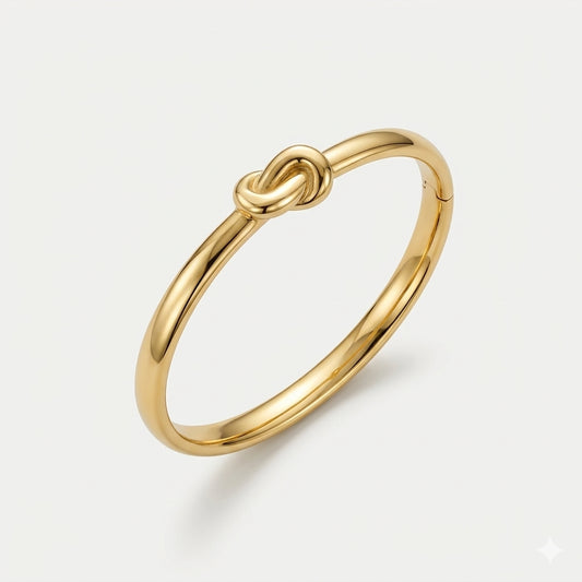 Bracelet Nœud Éternel — Acier Inoxydable Doré