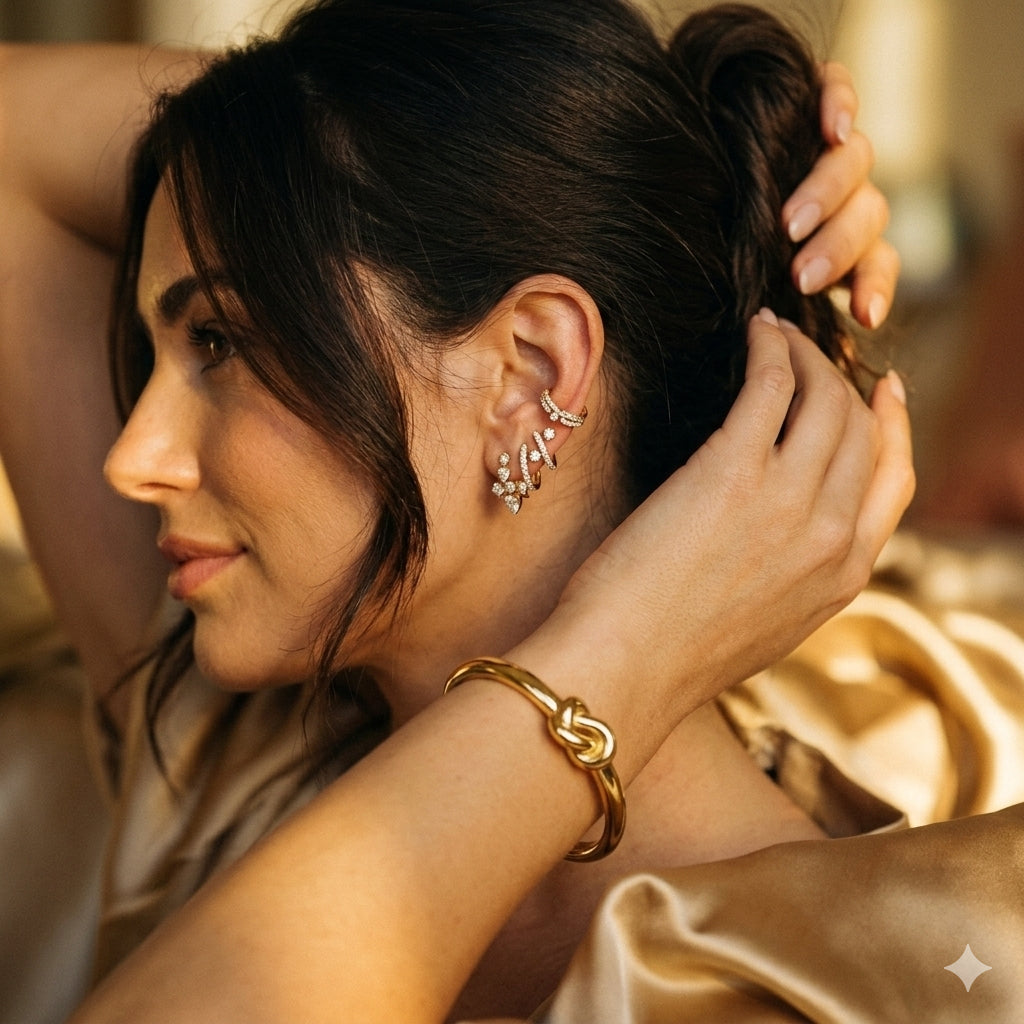 Bracelet Nœud Éternel — Acier Inoxydable Doré