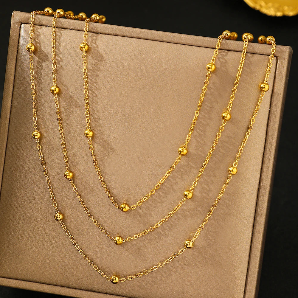 Collier Multi-Rangs Perles Délicates