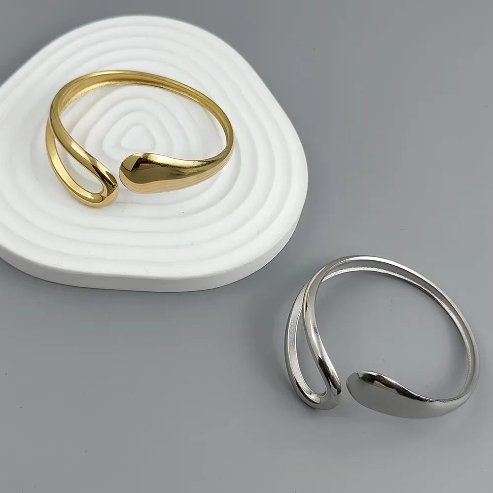 Bracelet Goutte d'Eau Plaqué Or 18K — Acier Inoxydable