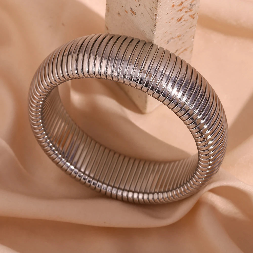 Bracelet Large Plaqué Or 18K — Acier Inoxydable 20mm