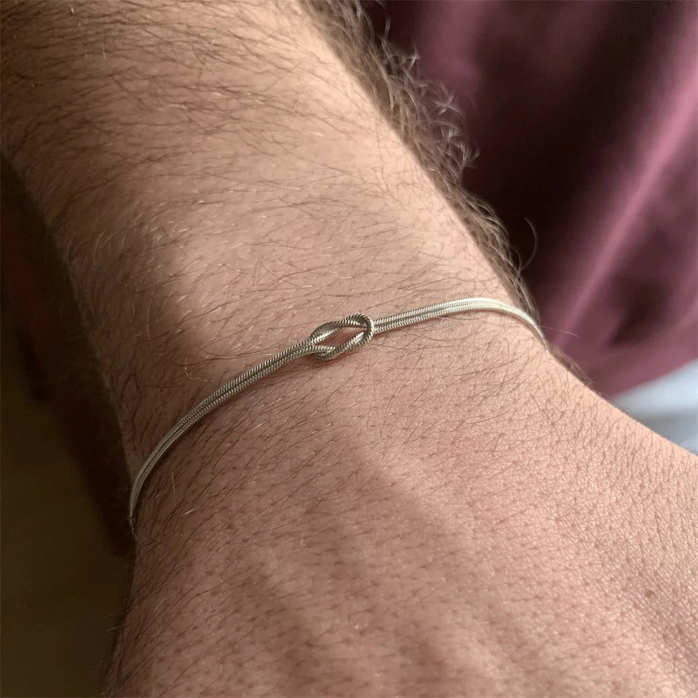 Collier Chaîne Nouée Serpent — Acier 316L