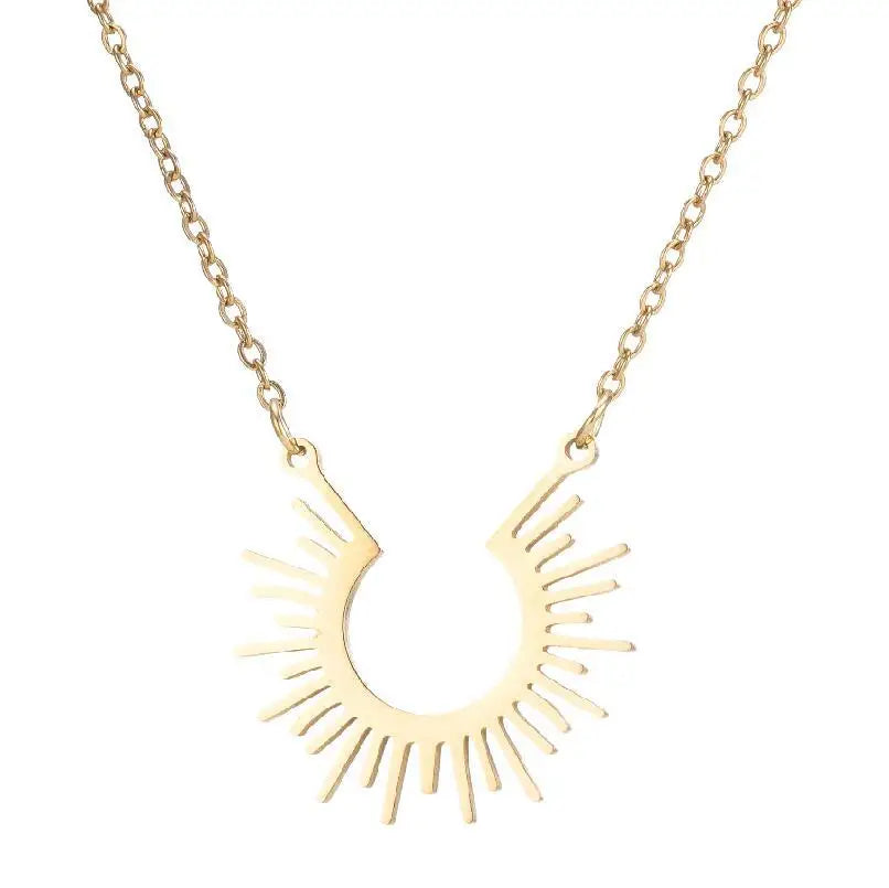 Collier Pendentif Géométrique Doré