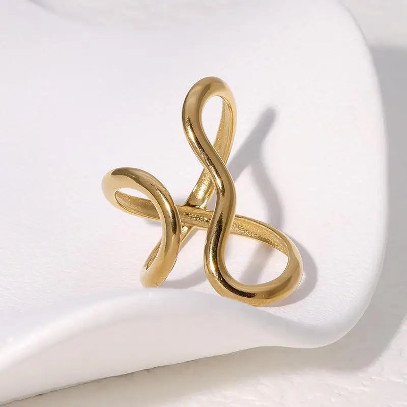Bague Ouverte Personnalité — Plaquée Or 18K PVD