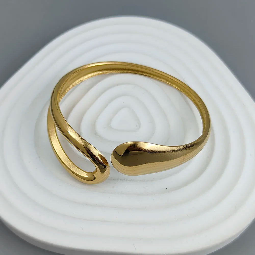 Bracelet Goutte d'Eau Plaqué Or 18K — Acier Inoxydable