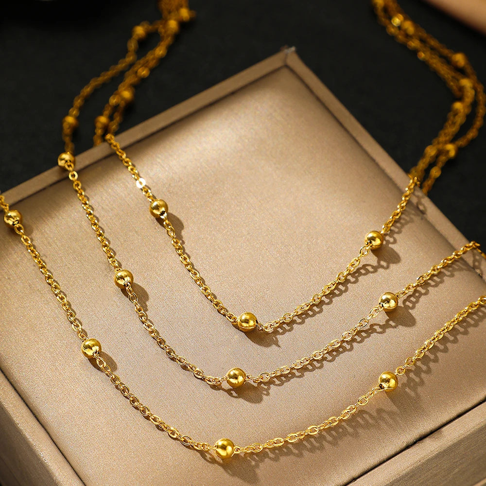 Collier Multi-Rangs Perles Délicates
