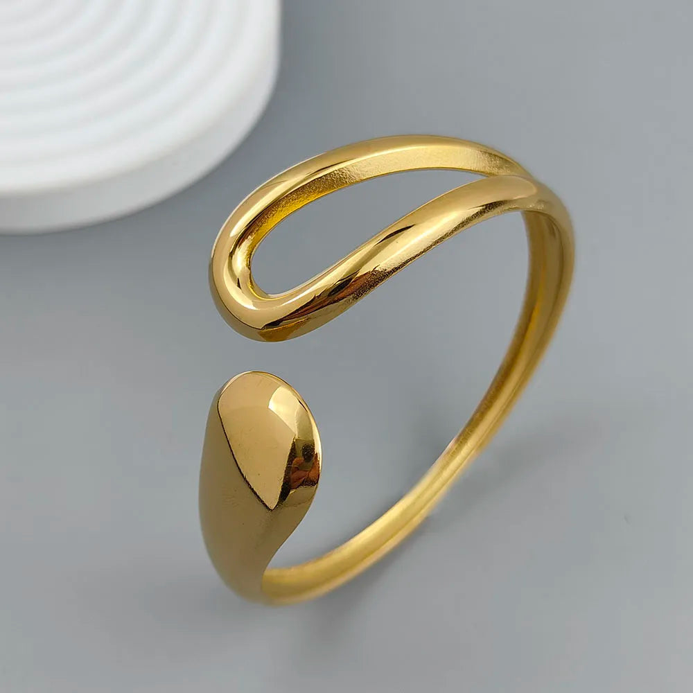 Bracelet Goutte d'Eau Plaqué Or 18K — Acier Inoxydable