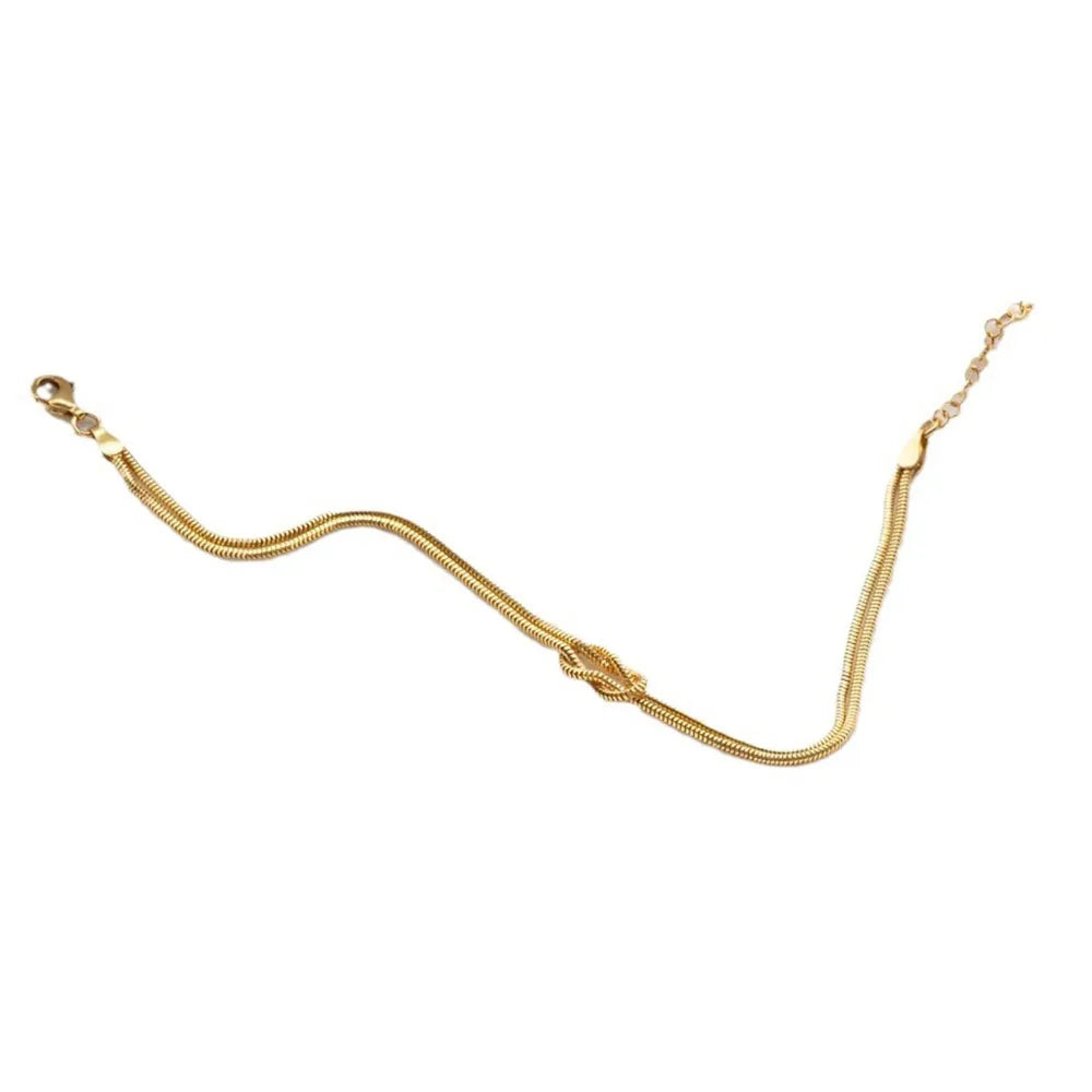 Collier Chaîne Nouée Serpent — Acier 316L